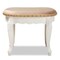 Baxton Studio Gabrielle Sand Velvet Upholstered White-Finished Wood Vanity Ottoman 162-10254 - alternate 3